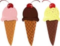 Vector illustration set of ice cream